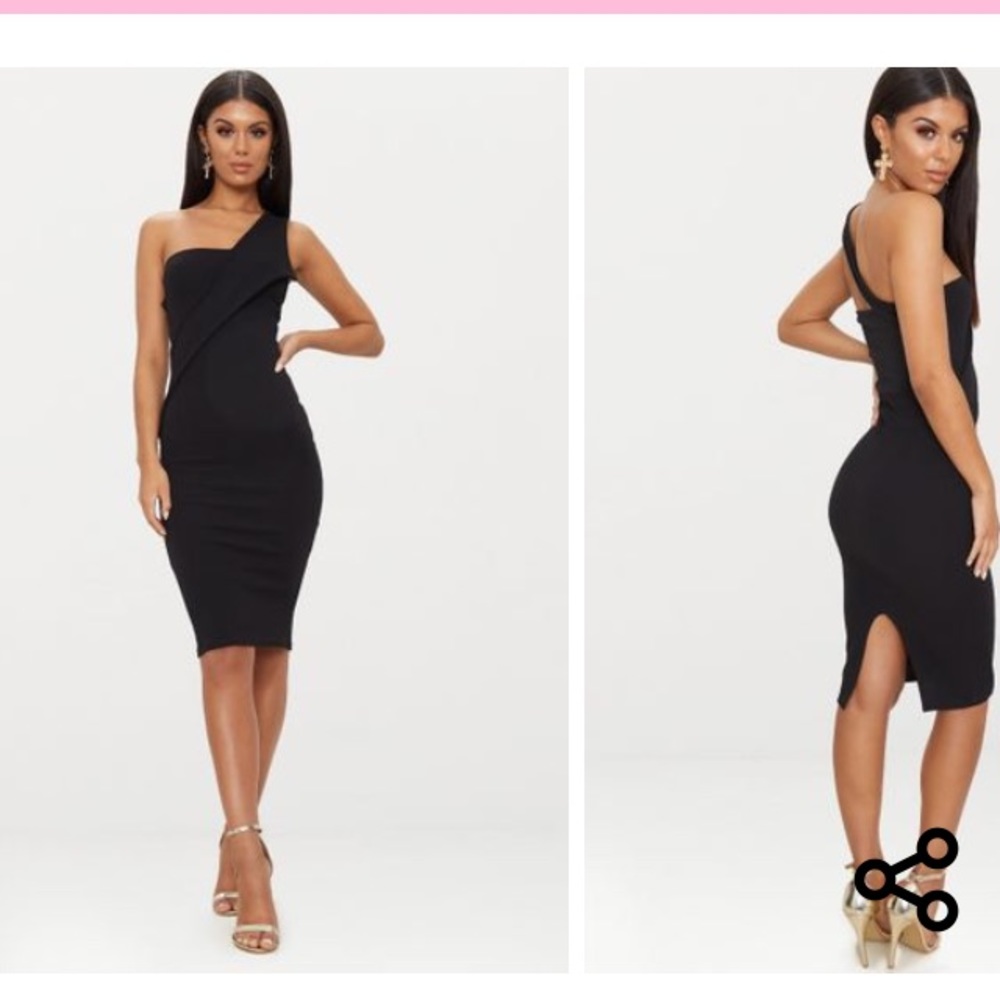 Black asymmetrical dress